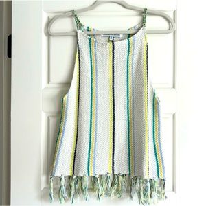 Cupcakes and Cashmere Cecile Striped Sweater Tank